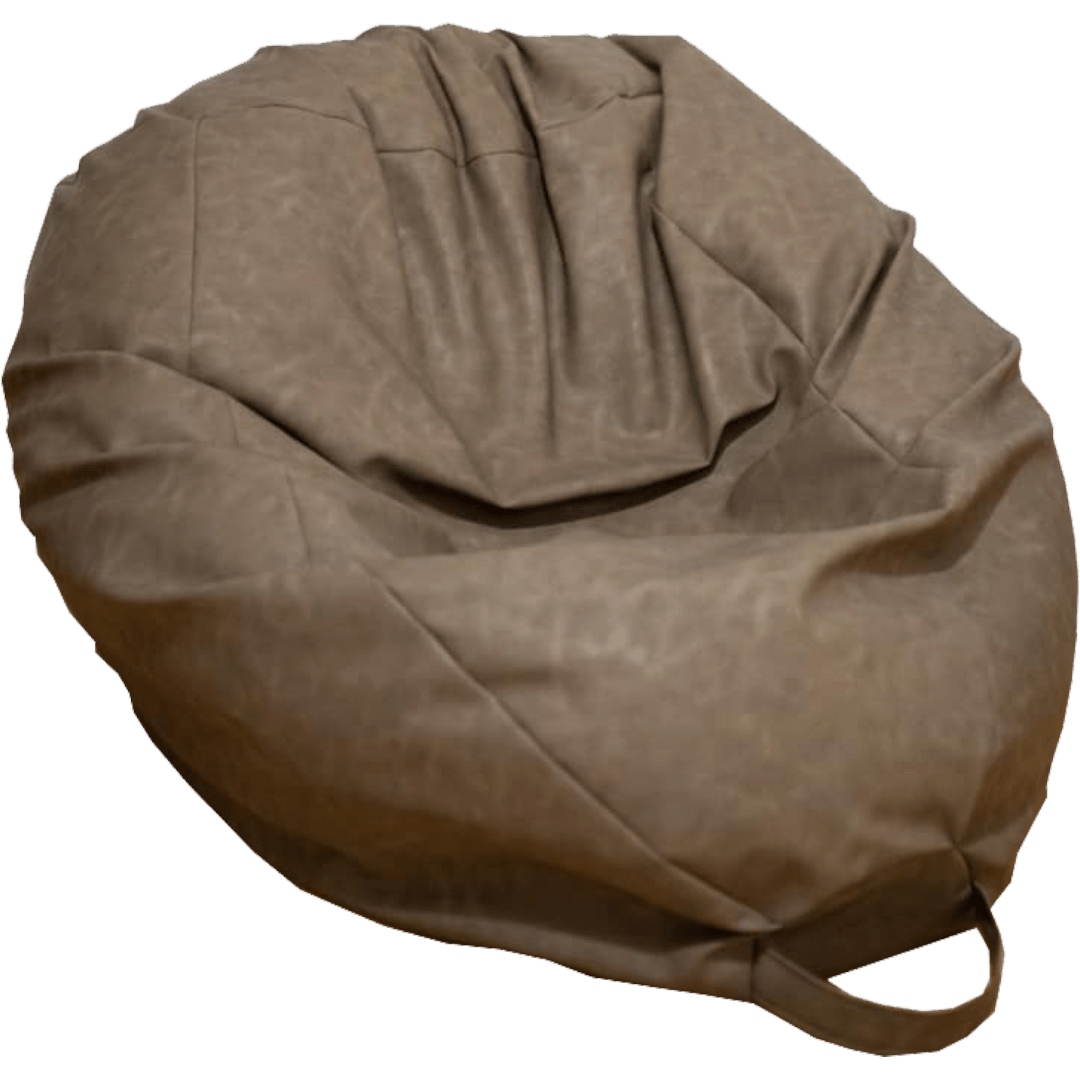 Brown bean bag.