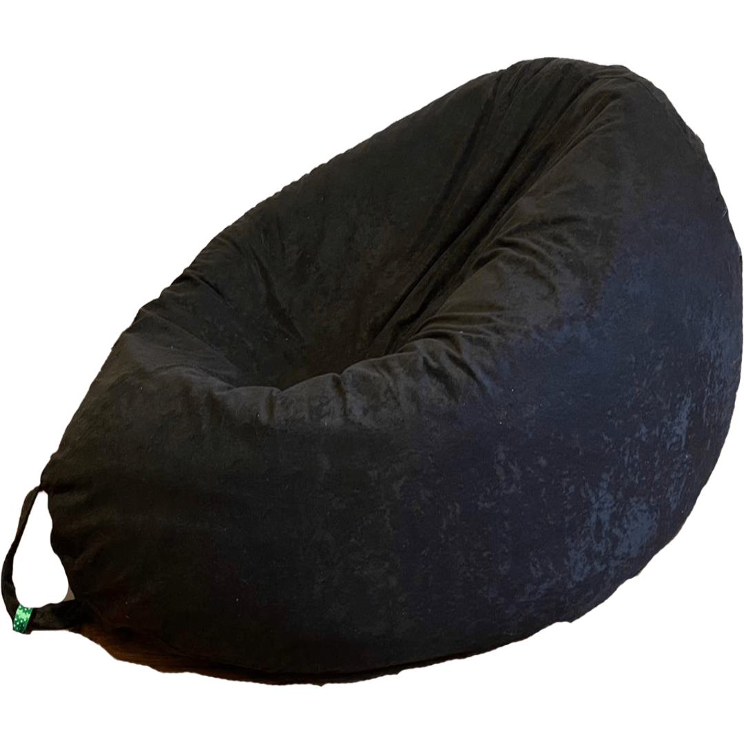 Dark violet bean bag.