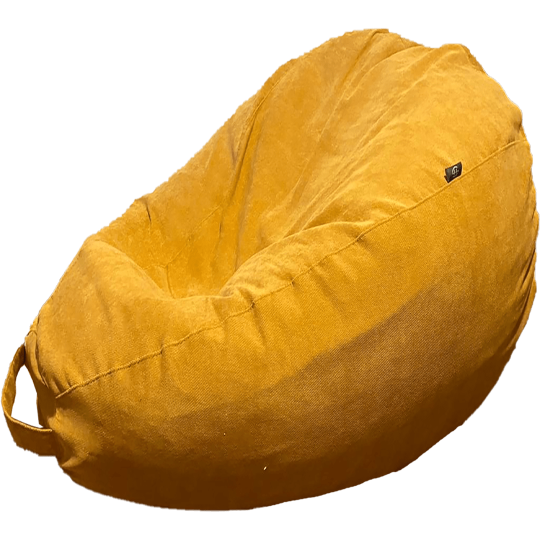 Yellow bean bag.
