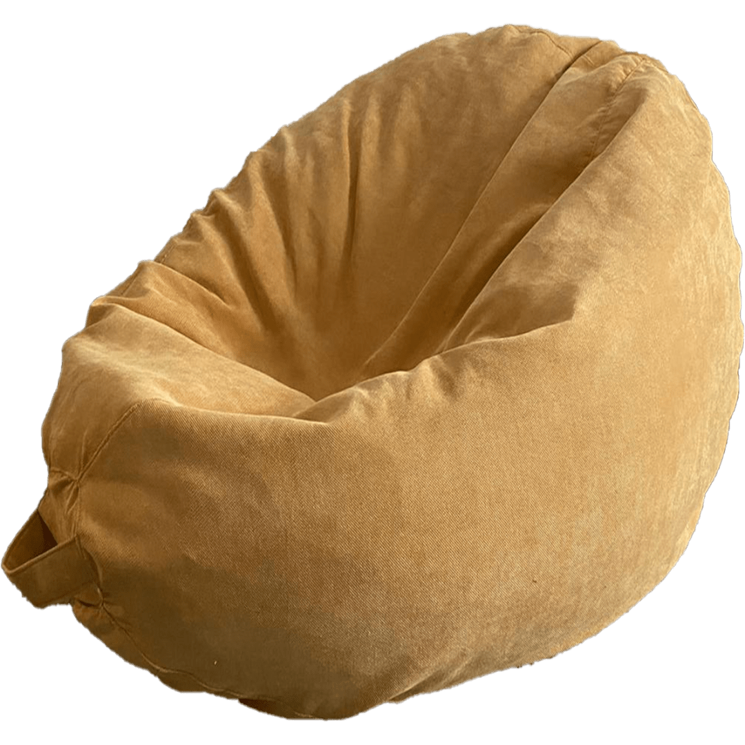 Yellowish bean bag.